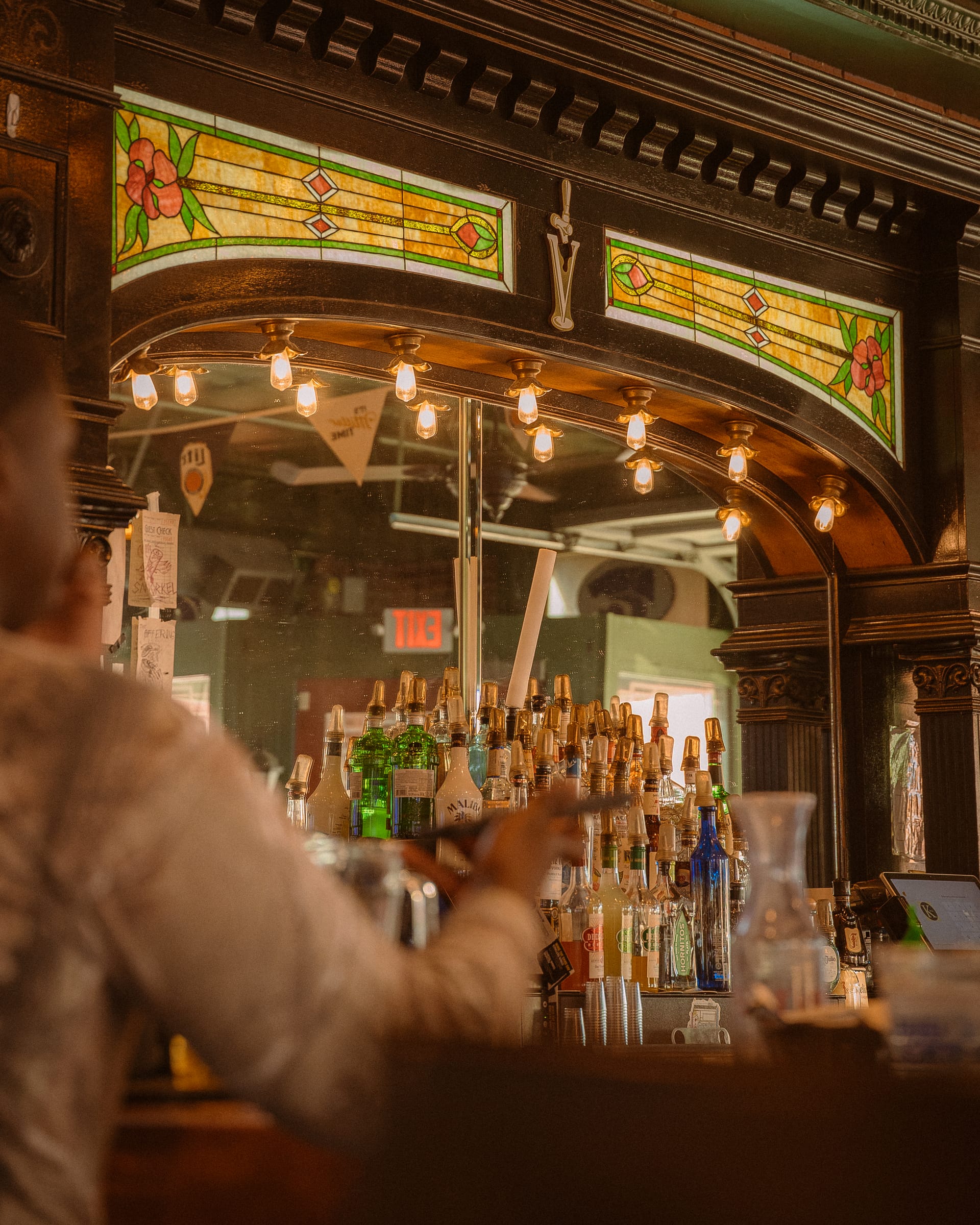 The bar at Kite's, Aggieville.